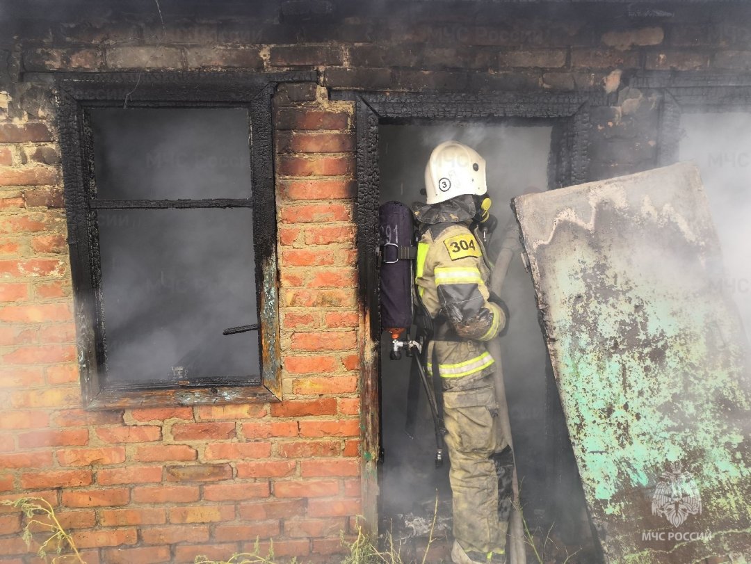 Пожар в Городовиковском районе