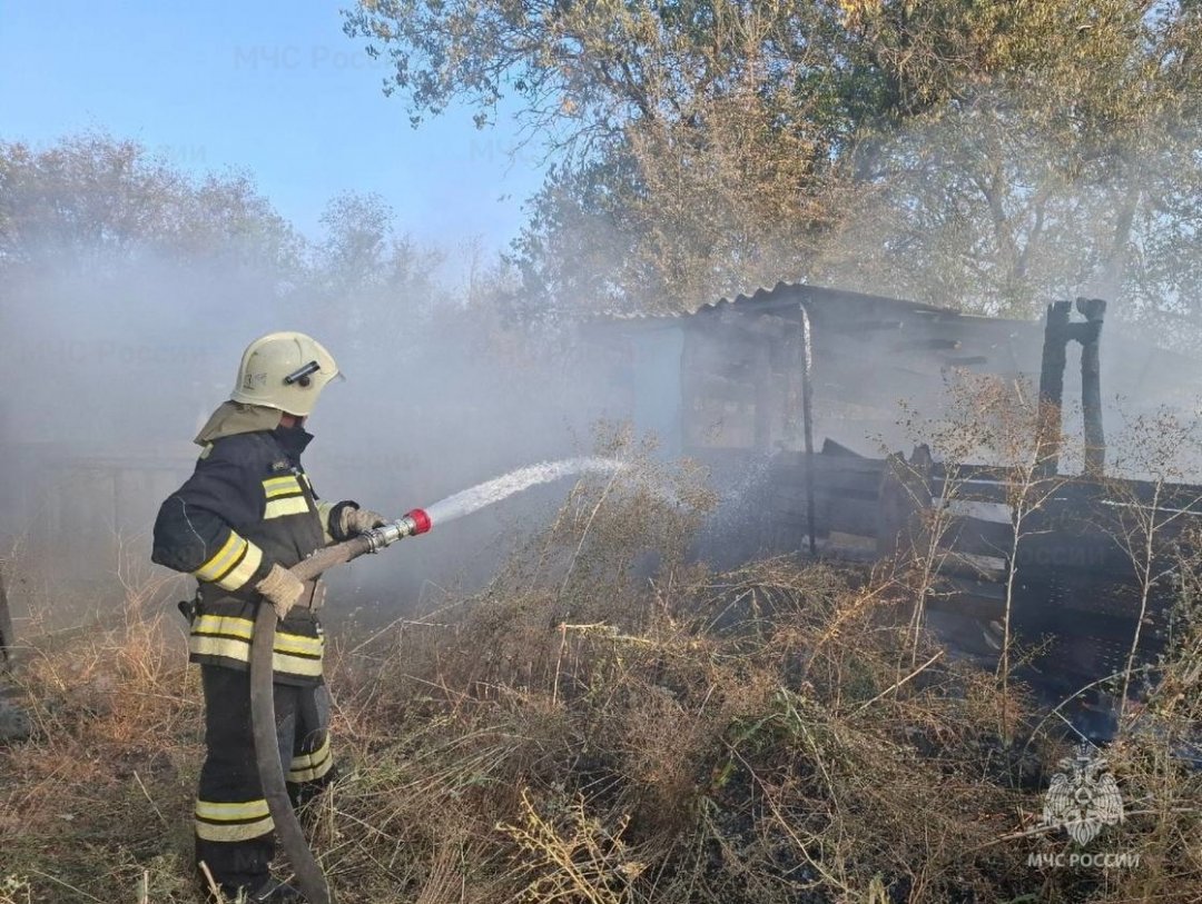 Пожар в Городовиковском районе